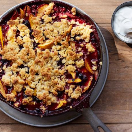 Peach and Blueberry Cobbler - Needle and Grain