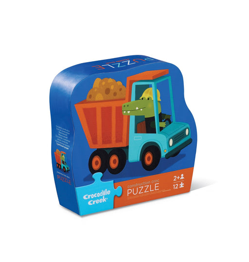 12-Piece Shaped Box Puzzle - Construction Croc - Needle and Grain