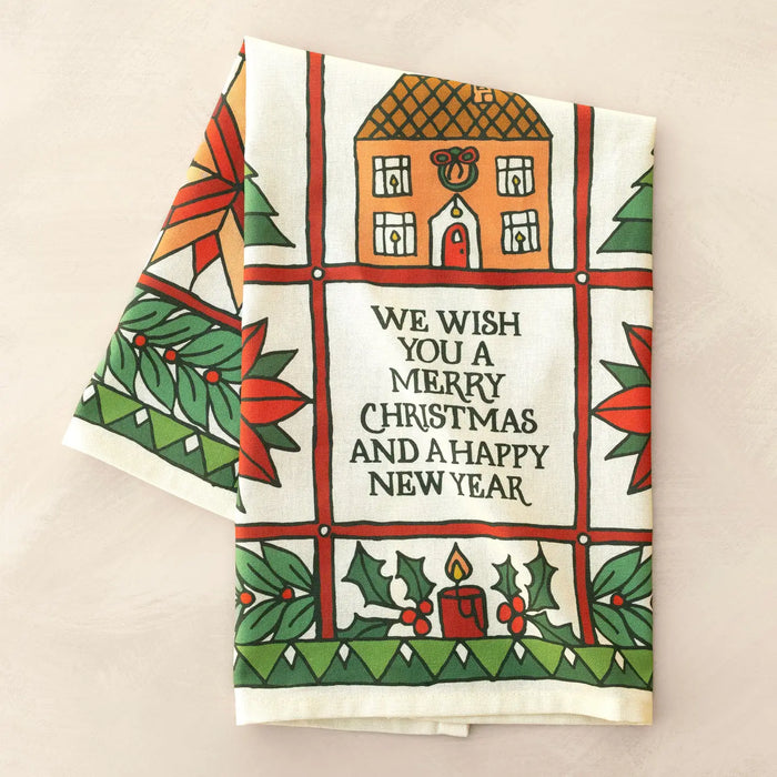 We Wish You Christmas Tea Towel
