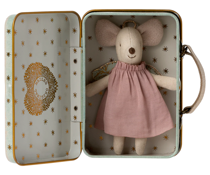Angel Mouse in Suitcase - Little Sister