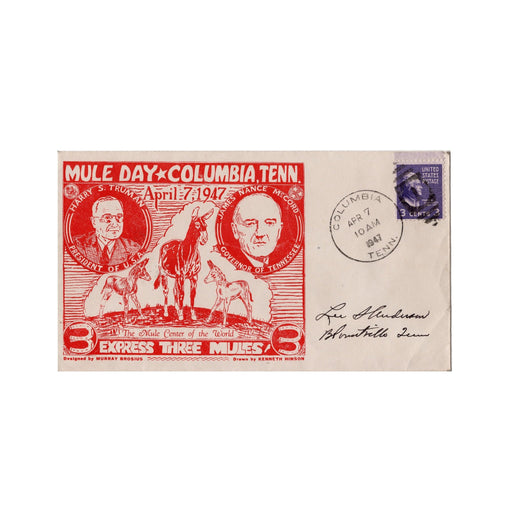 1947 Mule Day Poster Reproduction - Needle and Grain