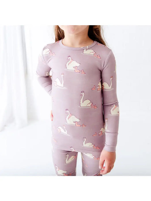 Swan of a Kind Two Piece Pajama Set