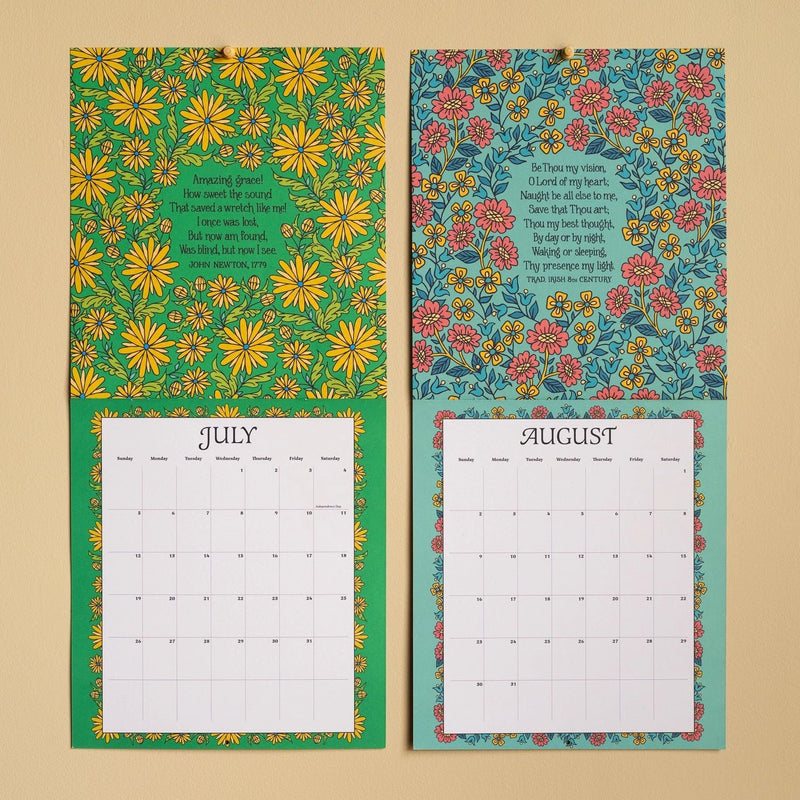 2026 Big Hymn Calendar - Needle and Grain