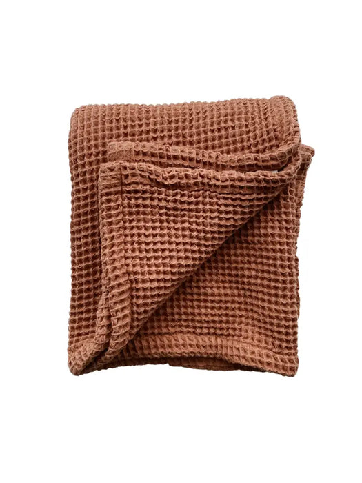 Cotton Baby Waffle Blanket - Toffee