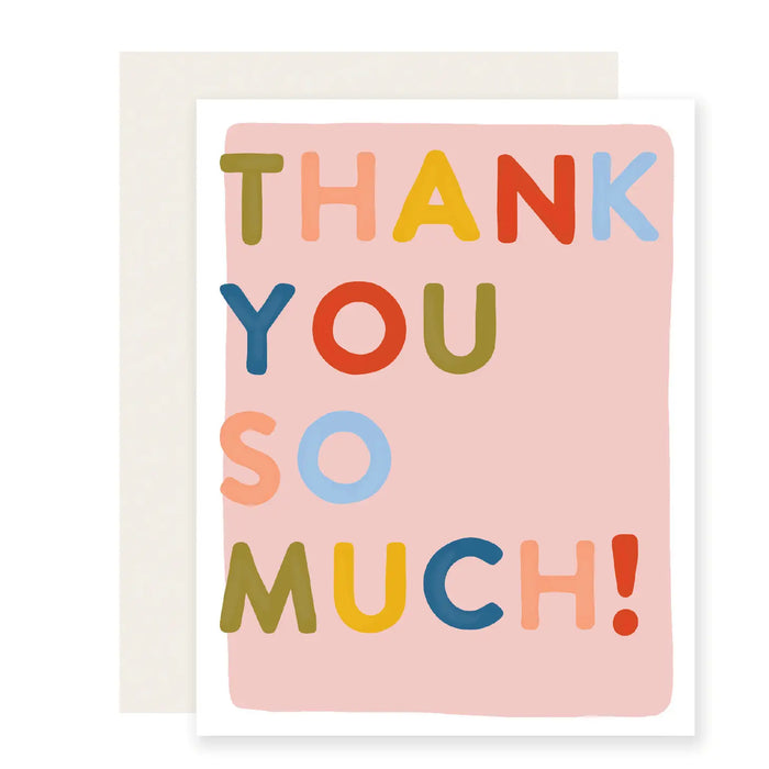 Block Letter Thank you Card