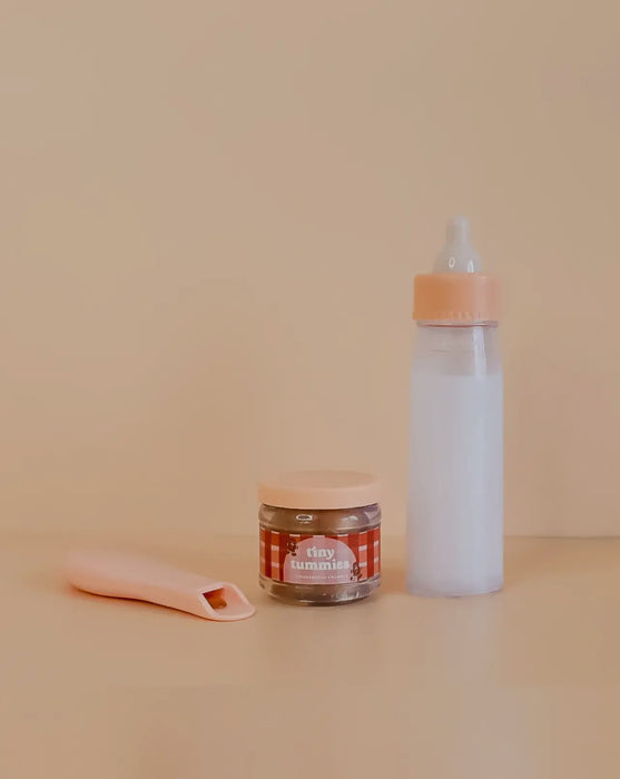 Tiny Tummies Puree and Milk Bottle Set Gingerbread