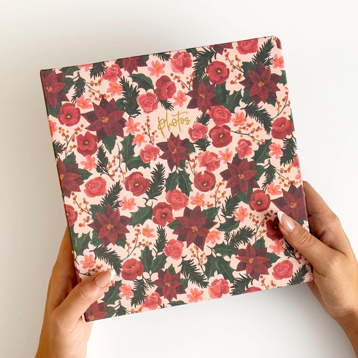 Poinsettias Heirloom Christmas Photo Album