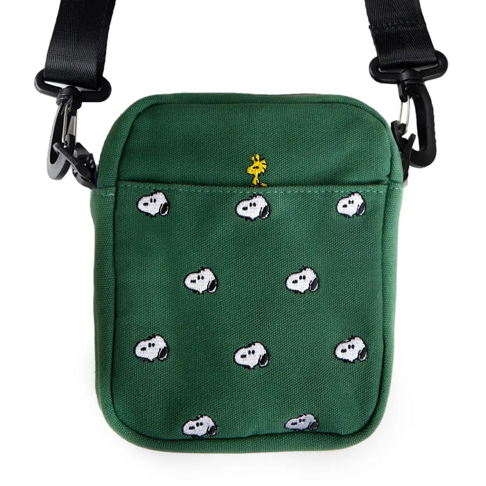 Snoopy Forest Green Embroidered Crossbody Bag