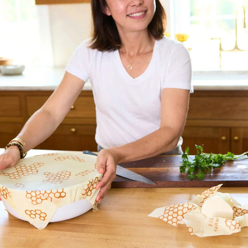 3 Pack Assorted Size Wraps (S, M, L) - Honeycomb Print - Needle and Grain