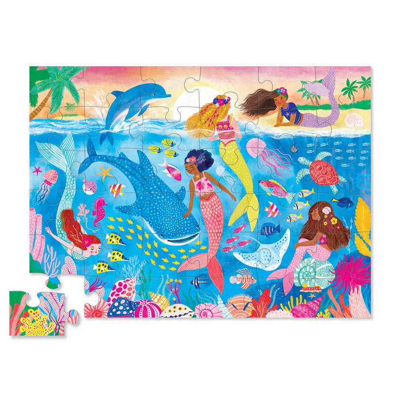 36-Piece Shaped Box Puzzle - Mermaid Dreams - Needle and Grain
