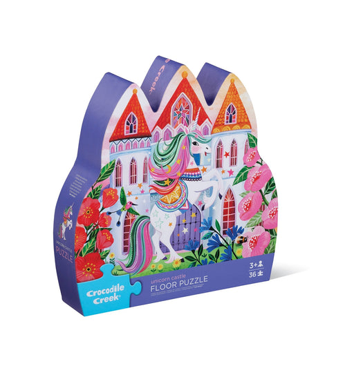 36-Piece Shaped Box Puzzle - Unicorn Castle - Needle and Grain