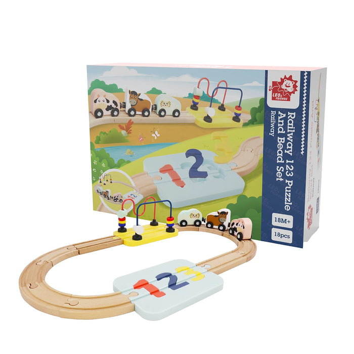 Railway 123 Puzzle and Bead Set