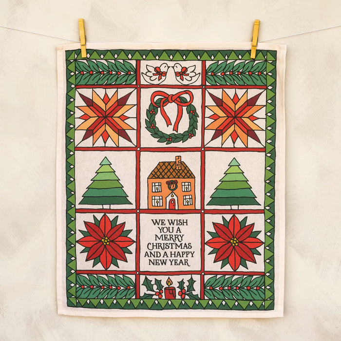 We Wish You Christmas Tea Towel
