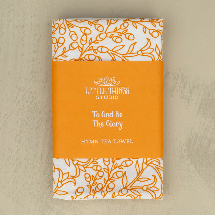 To God Be the Glory Hymn Tea Towel