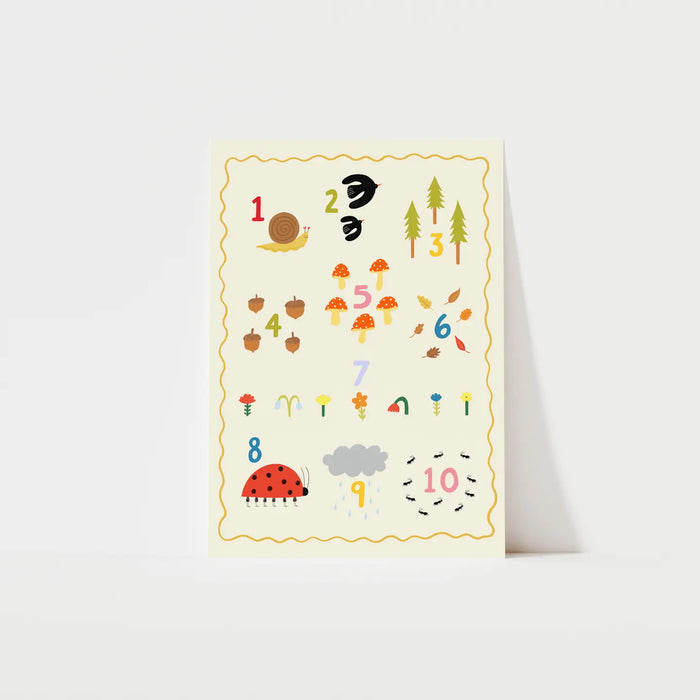 Nature Numbers 1-10 Art Print