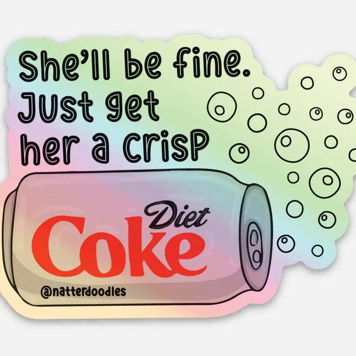 Get Her A Crisp Diet Coke Funny Soda Girly Bubbly Sticker