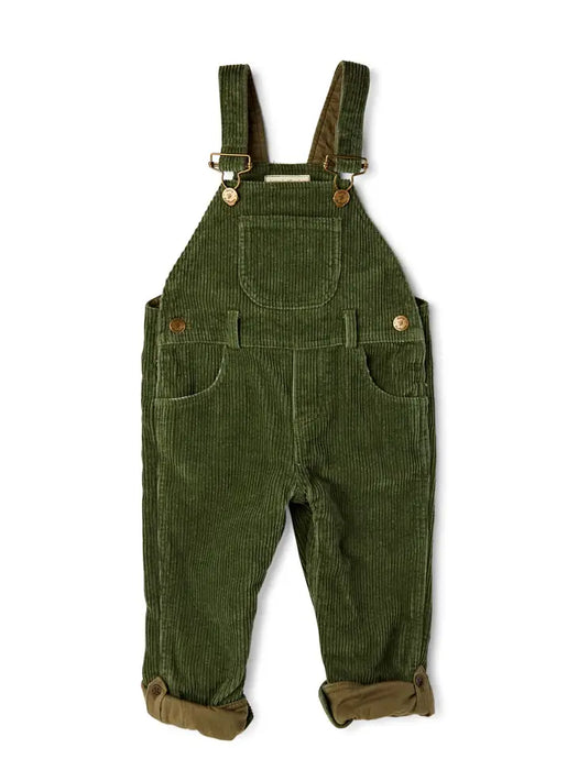 Olive Chunky Cord Dungarees