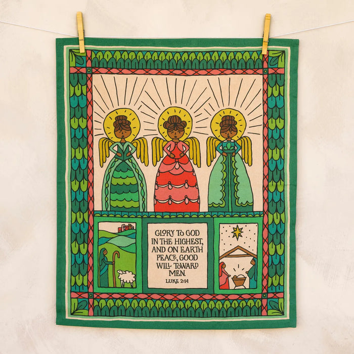 Glory To God Christmas Tea Towel