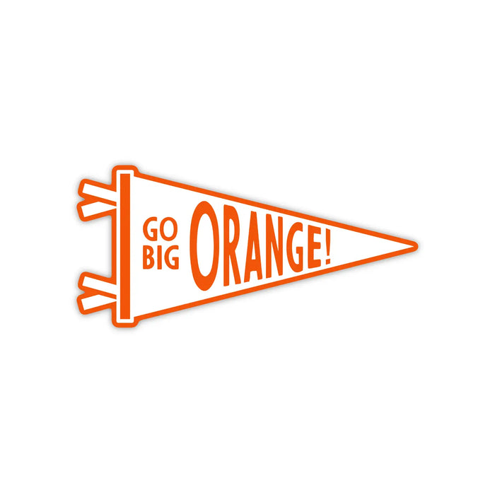 Go Big Orange Pennant Decal