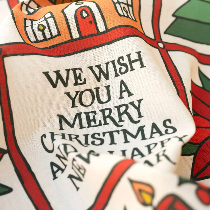 We Wish You Christmas Tea Towel