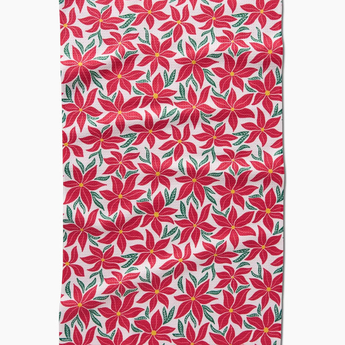 Poinsettia Tea Towel