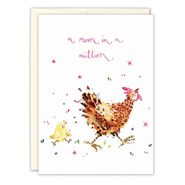 Mom in a Million Chickens Card