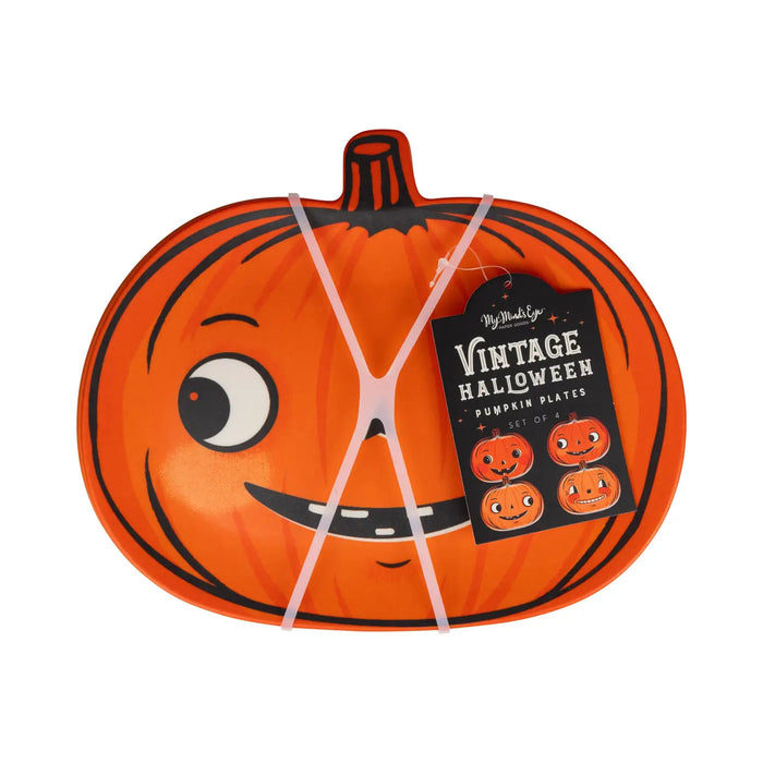 Vintage Pumpkin Bamboo Plates