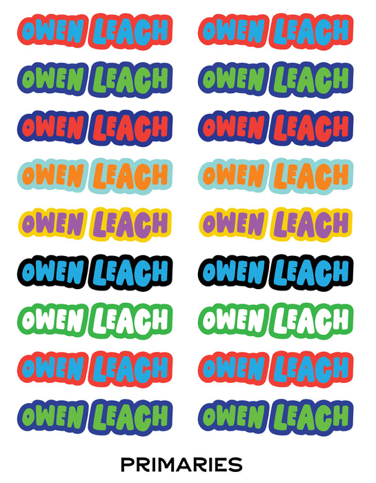 Back To School Custom Durable Label Sheets