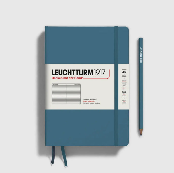 Notebooks - Medium (A5) Stone Blue, Hardcover, Ruled