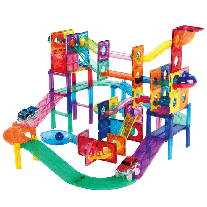 108 Piece Magnetic Marble Run & Racing Track Set