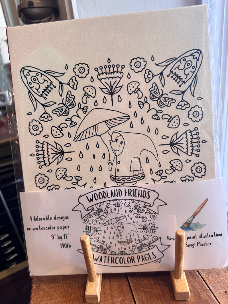 Woodland Friends Watercolor Pages
