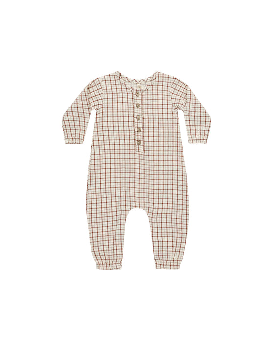 Holiday Check Woven Jumpsuit