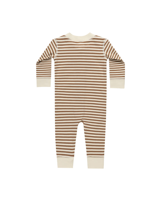 Cinnamon Stripe Zip Long Sleeve Sleeper