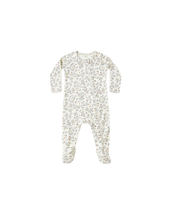 Bamboo Zip Footie in Woodland