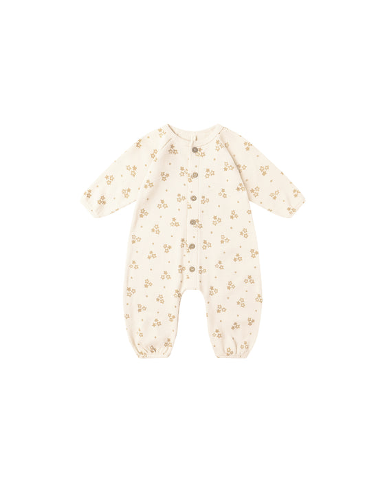 Waffle Long Sleeve Jumpsuit in Marigold