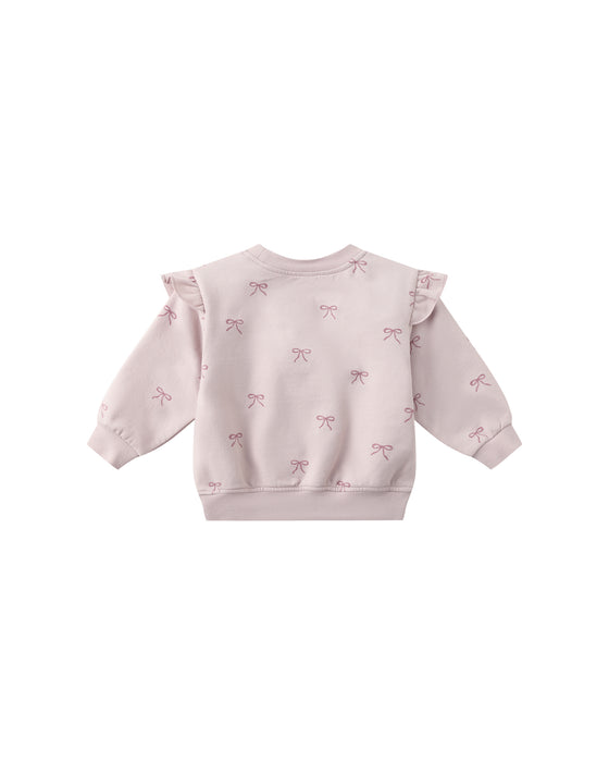 Ruffle Fleece Sweatshirt in Bows