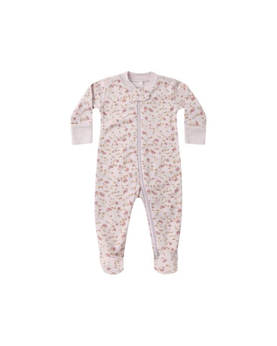 Zip Long Sleeve Sleeper Footie in Garden