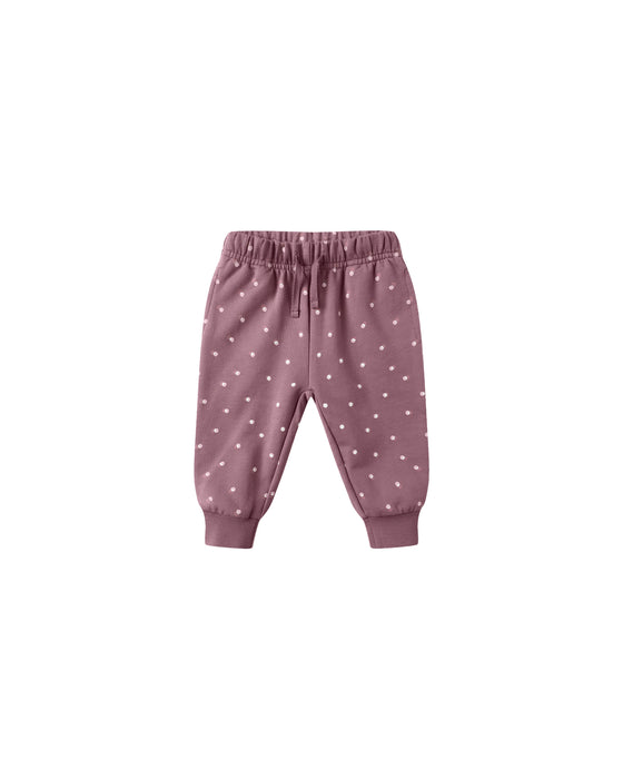 Relaxed Fleece Sweatpants in Polka Dot