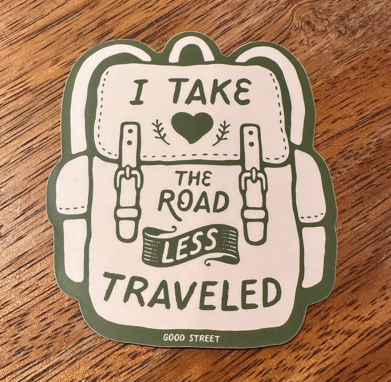 Road Less Traveled Vinyl Sticker