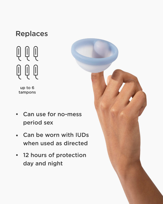 Saalt Menstrual Disc | Regular, Coastal Blue