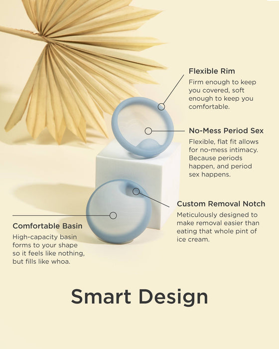 Saalt Menstrual Disc | Regular, Coastal Blue