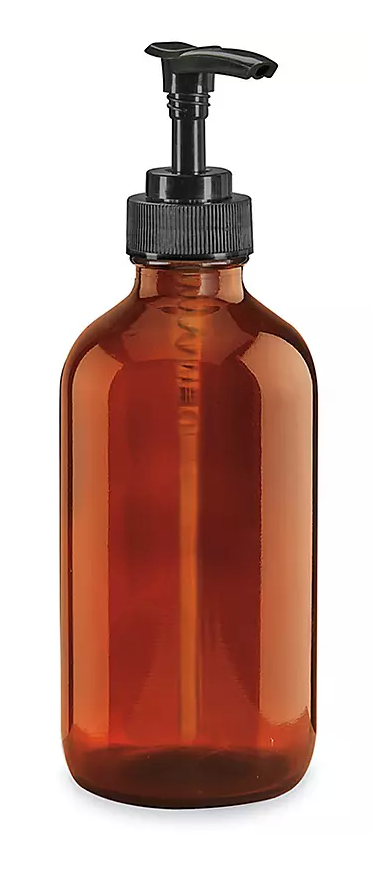Amber Glass 8 oz Pump Bottles