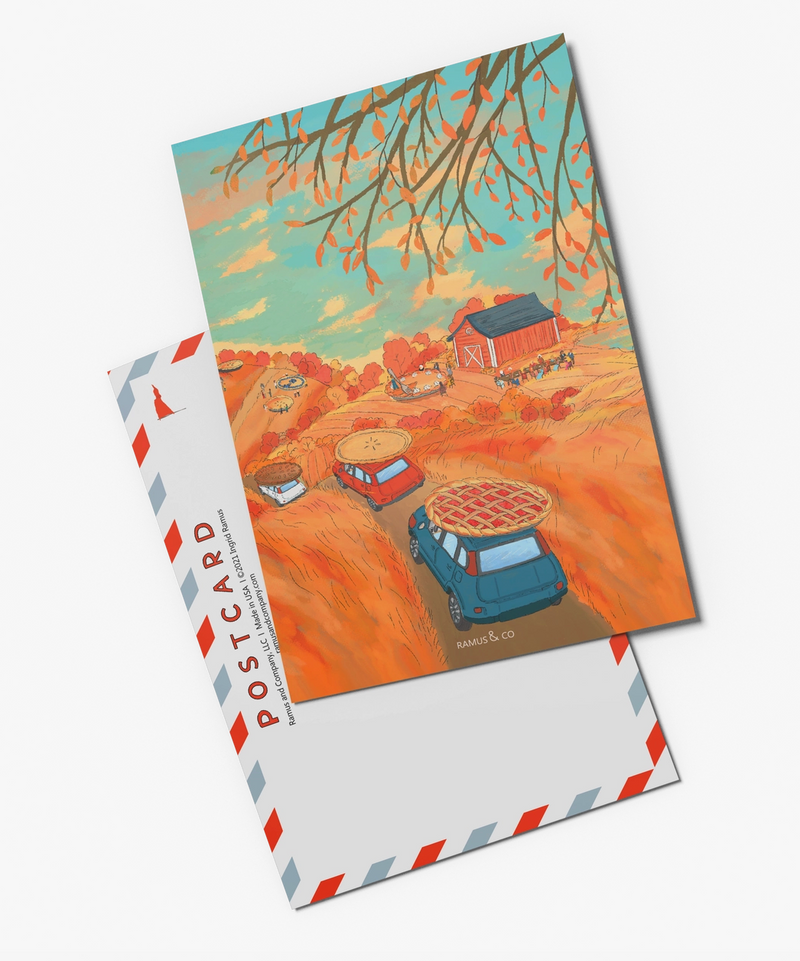 Autumn Pie Club Postcard - Set of 8