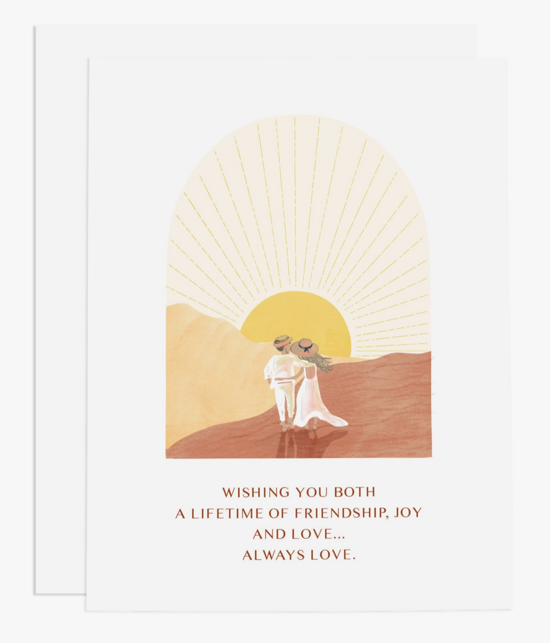 Sunset Wedding Greeting Card