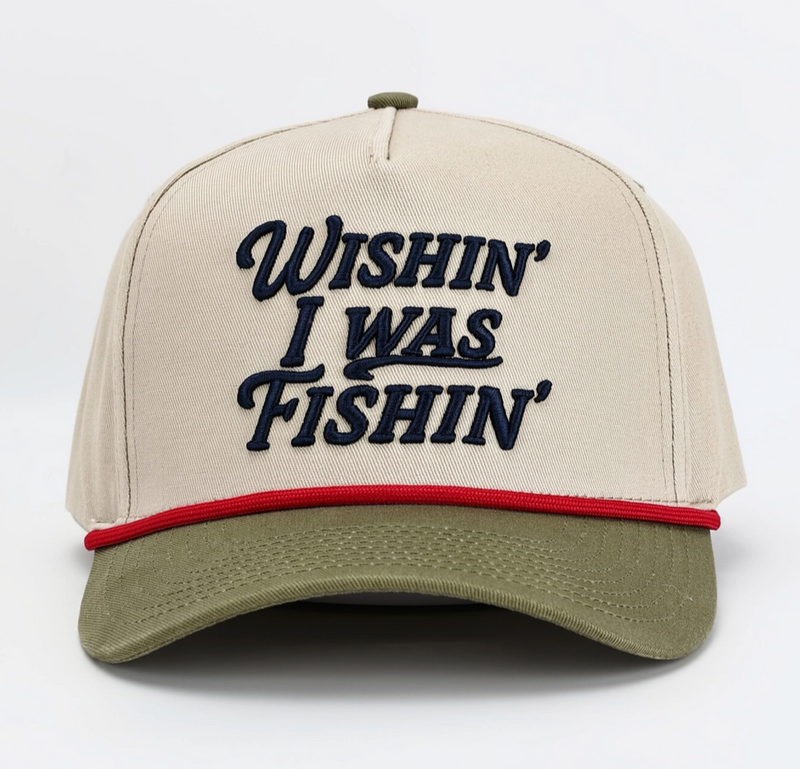 Wishin’ I Was Fishin’ Hat - Tri Color
