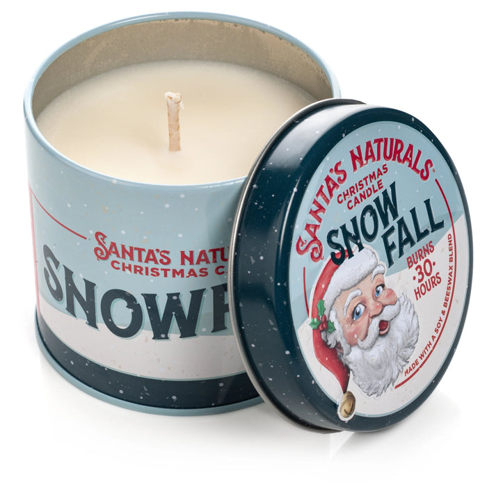 Santa's Naturals Christmas Candle in Snowfall