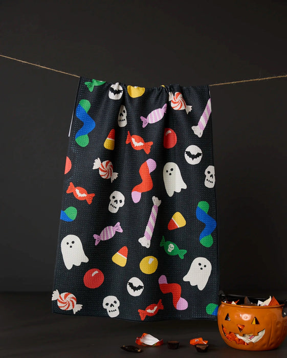 Spooky Candy Microfiber Tea Towel