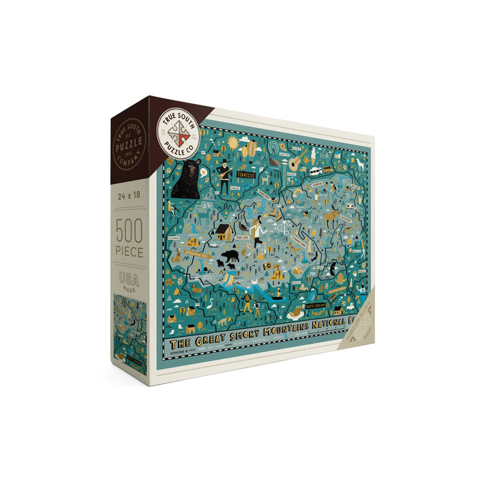 Great Smoky Mountains Illustrated Map Puzzle