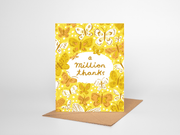 A Million Thanks Card - Needle and Grain