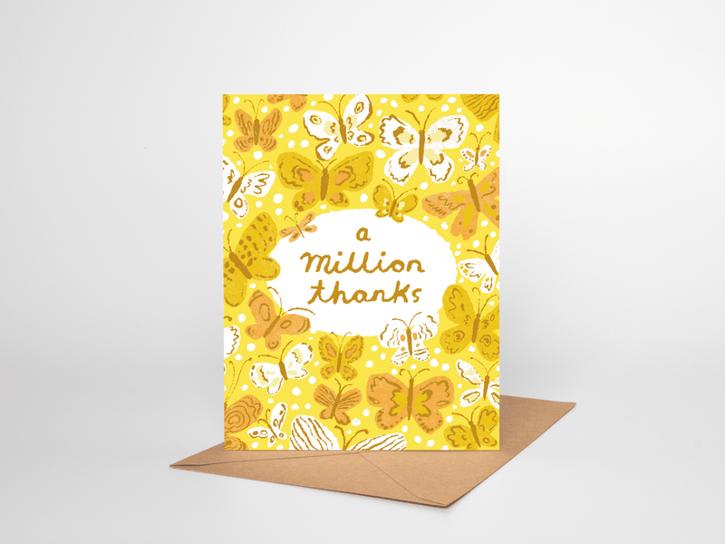 A Million Thanks Card - Needle and Grain
